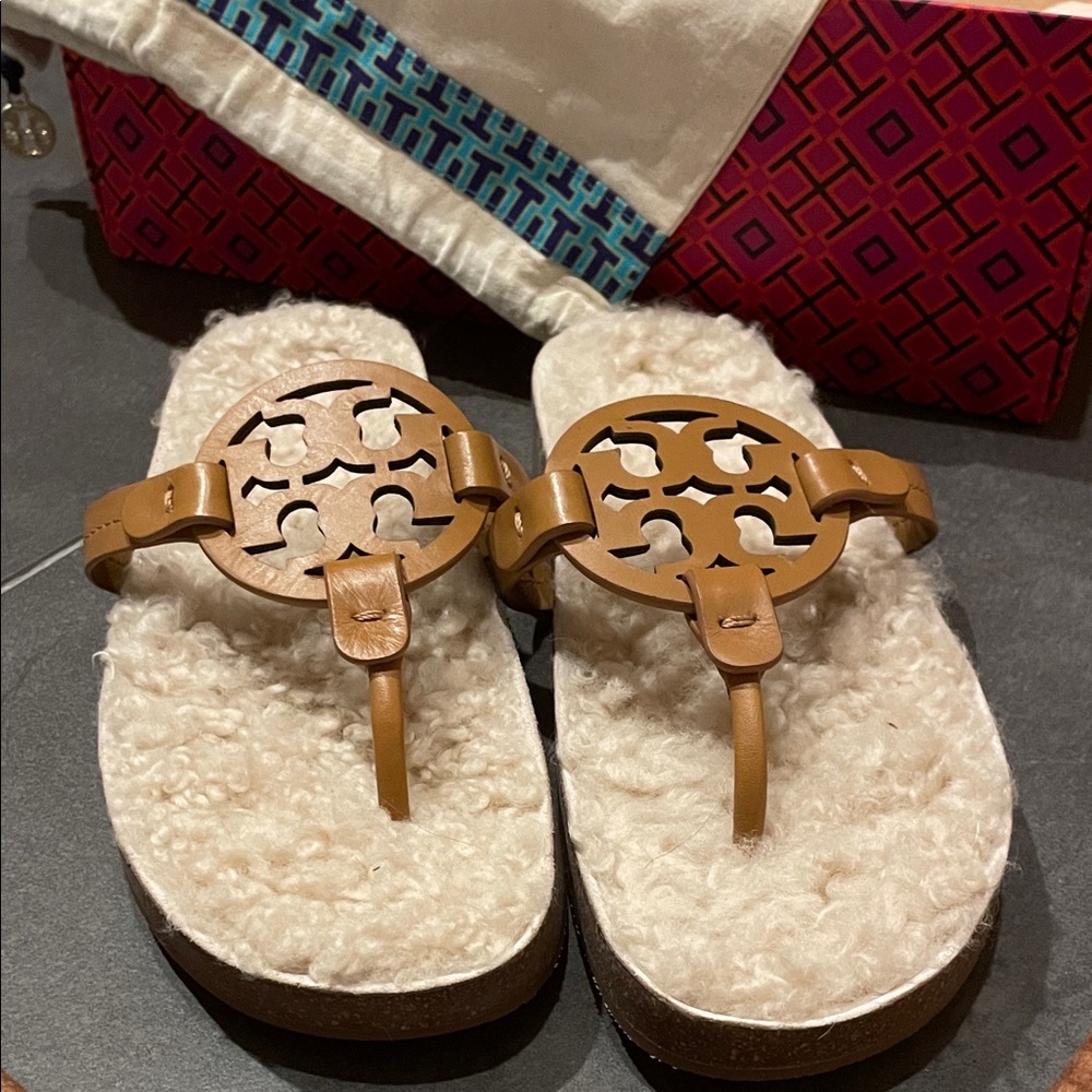 New Tory Burch Miller cloud shearling